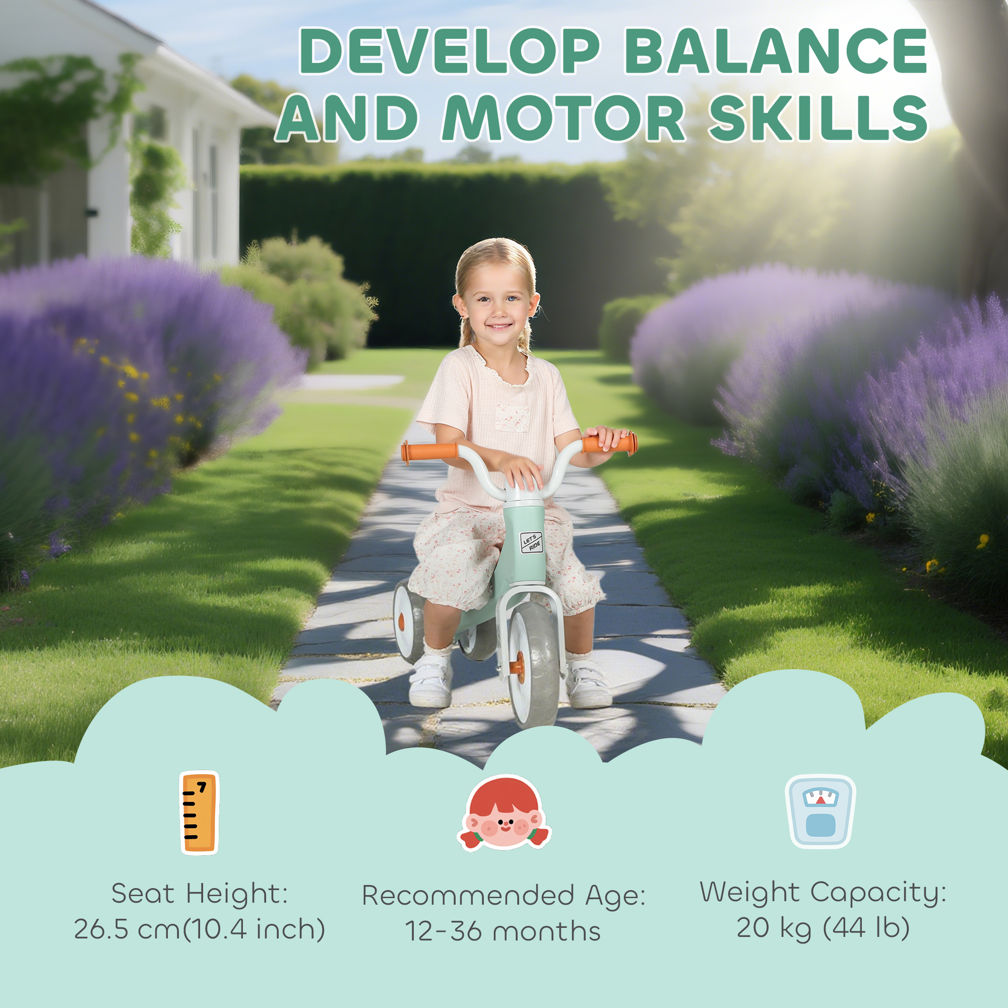 Pedeless Toddler Balance Bike, 3 Silent Wheels, Suitable For Boys And Girls — image 2