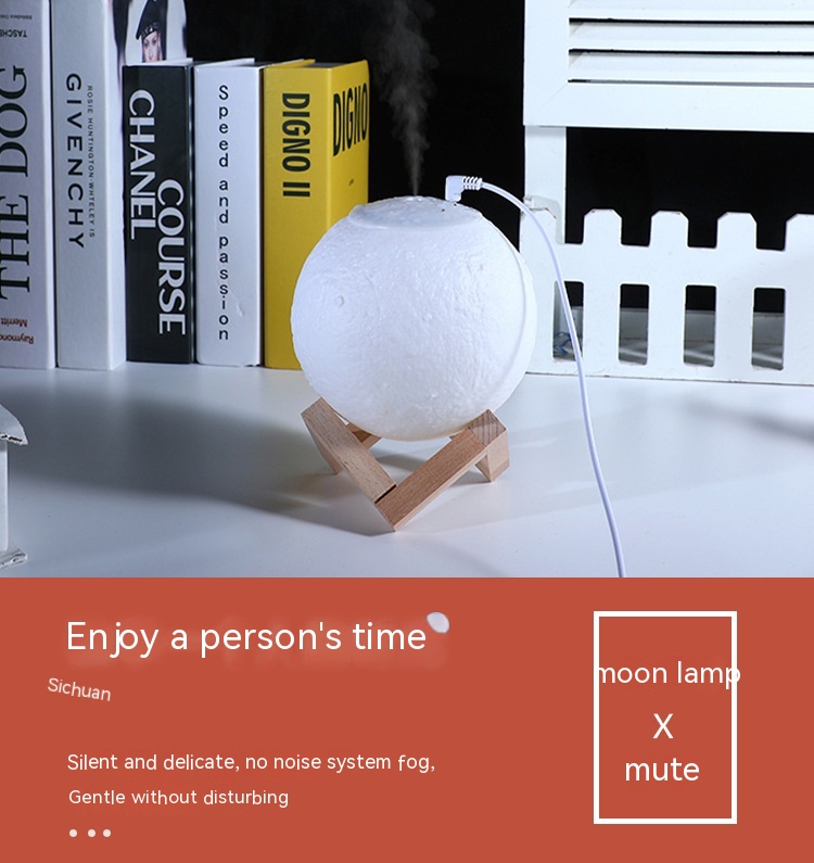 Title 4, Mute Charging Humidifier Desktop Moon Light Bed...