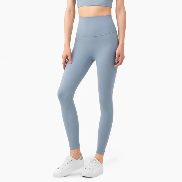 Yoga Pants Skin friendly Nude High waisted Peach Hip lifting Tights Fitness Pants Women Denim Blue - Shop at LoveMi