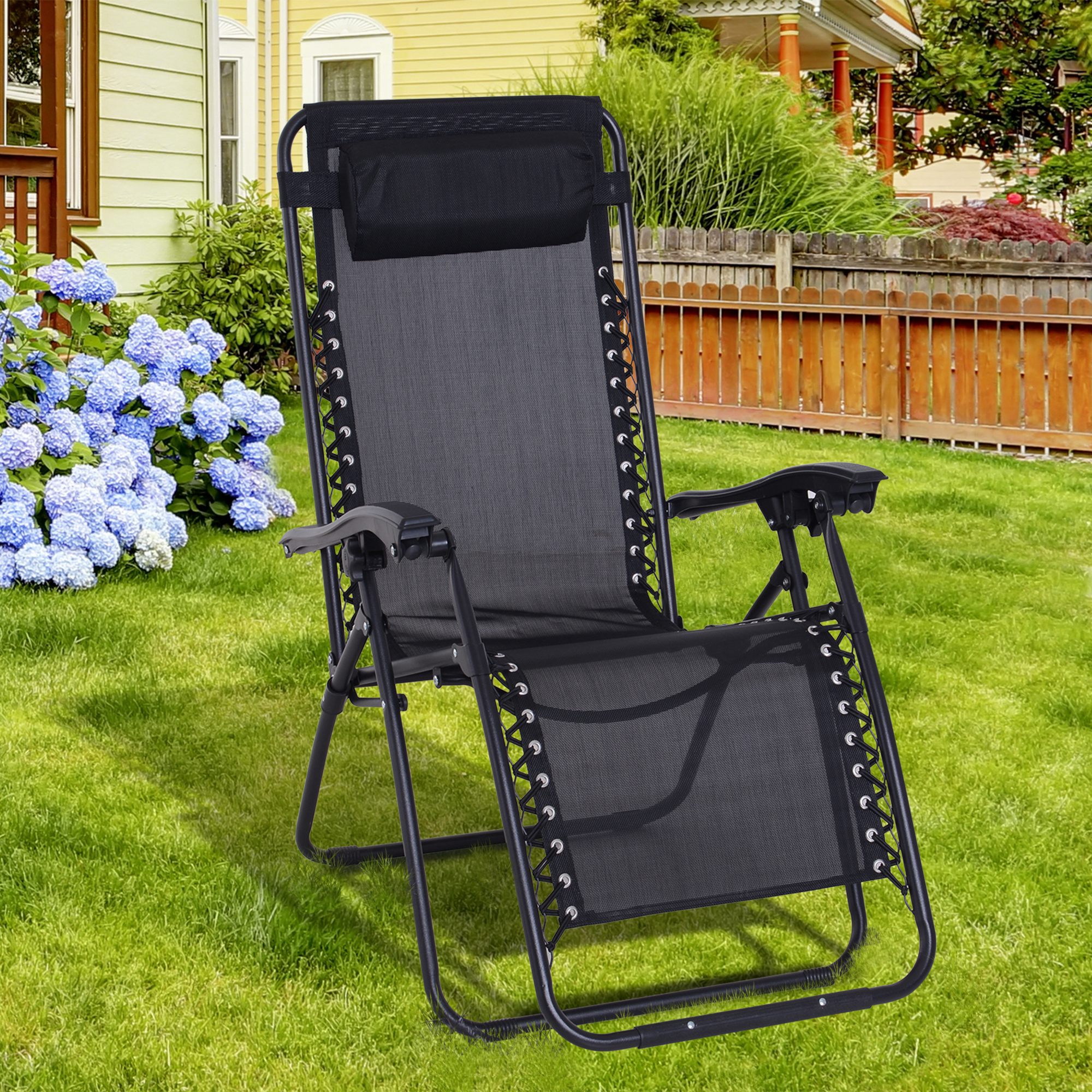 Zero gravity chair, metal frame, teslin fabric, outdoor