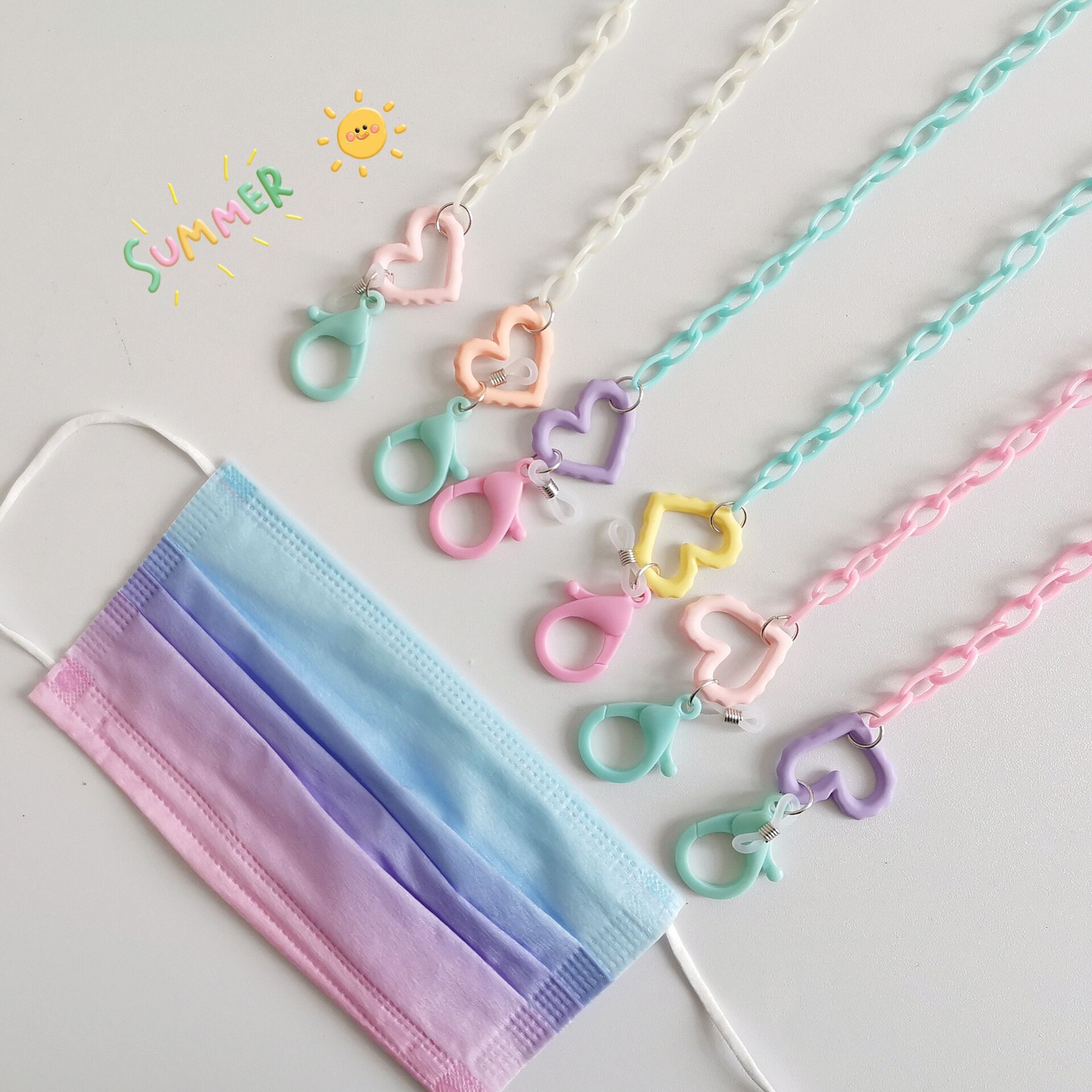 Hanging Chain Sunglasses Neck Rope Color Acrylic