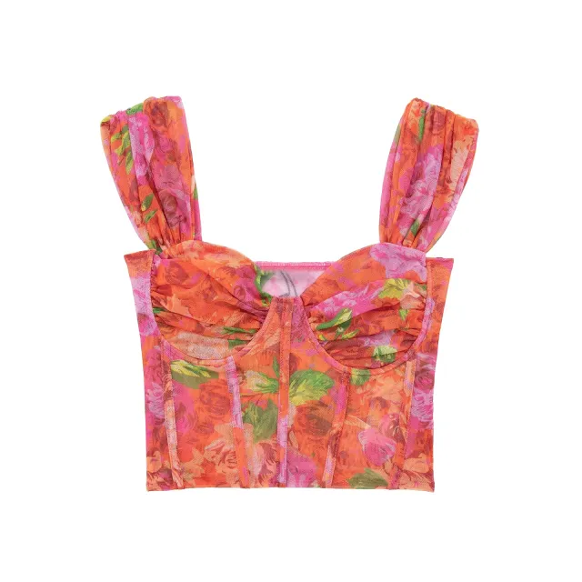 Silk Screen Corset T shirt Top Women's Wear Printing - Shop at LoveMi
