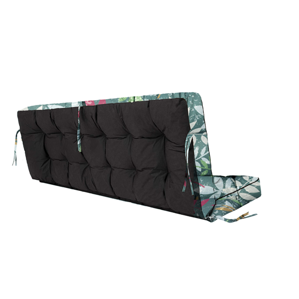 Outdoor Swing Cushions 55 Inch,Waterproof 4in  Thick Porch Swing Cushion Replacement With Backrest And Ties,Comfortable 2-3 Seat Pation Swing Pad For Backyard,Garden,Lawn,Outdoor Furniture Flower — foto 3