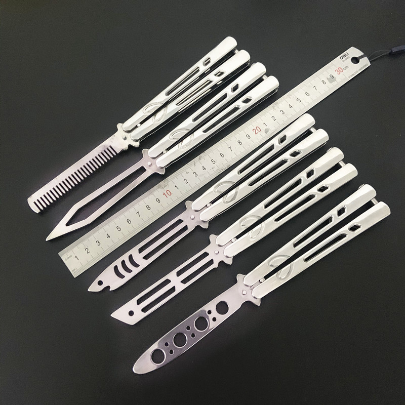 Outdoor Portable Training Knife All Steel Self-defense Practice Knife