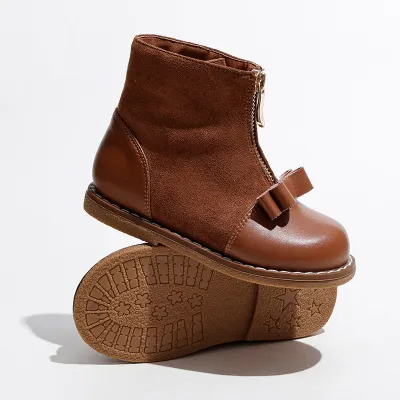 Zipper Girls Short Boots Martin British Style