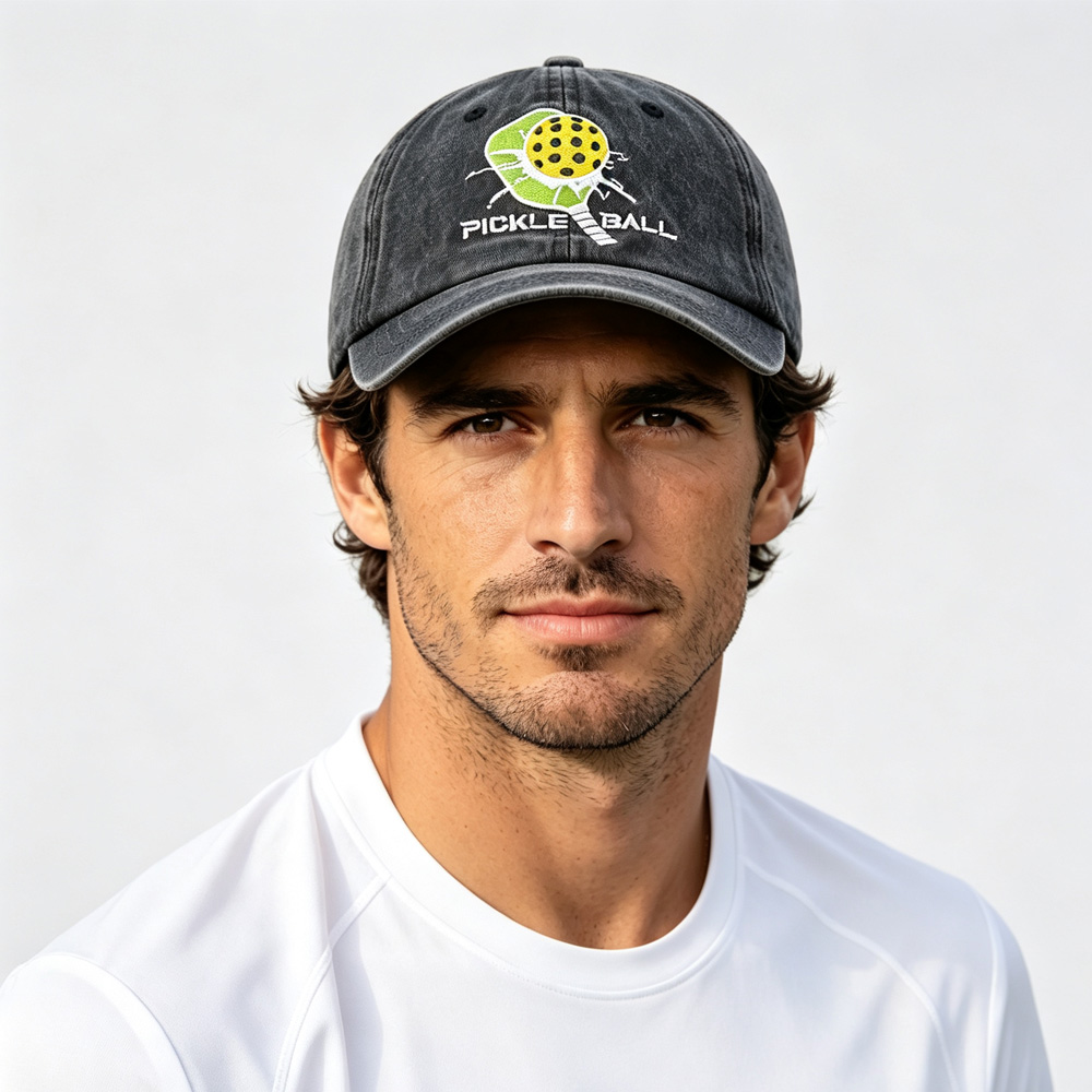 2pcs Pickleball Baseball Cap For Women Men, Embroidered Pickleball Paddle Hat, Vintage Cotton Hat For Outdoor Sports — foto 7