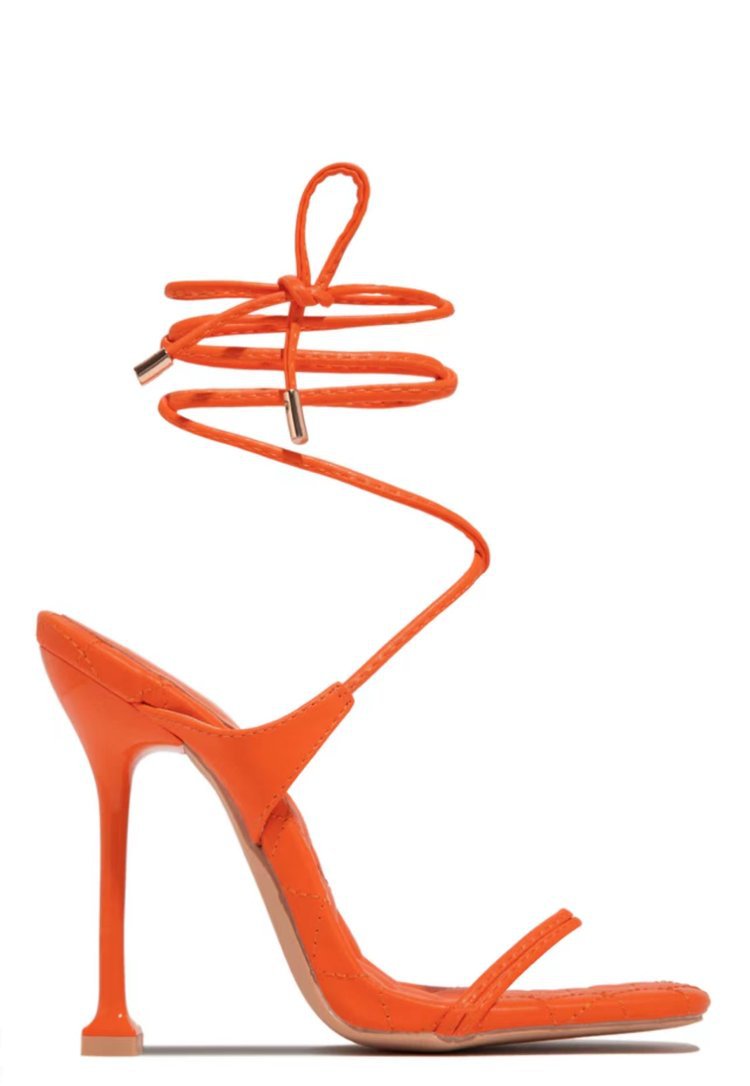 Women's Fashion Square Head High Heeled Spaghetti Strap Sandals