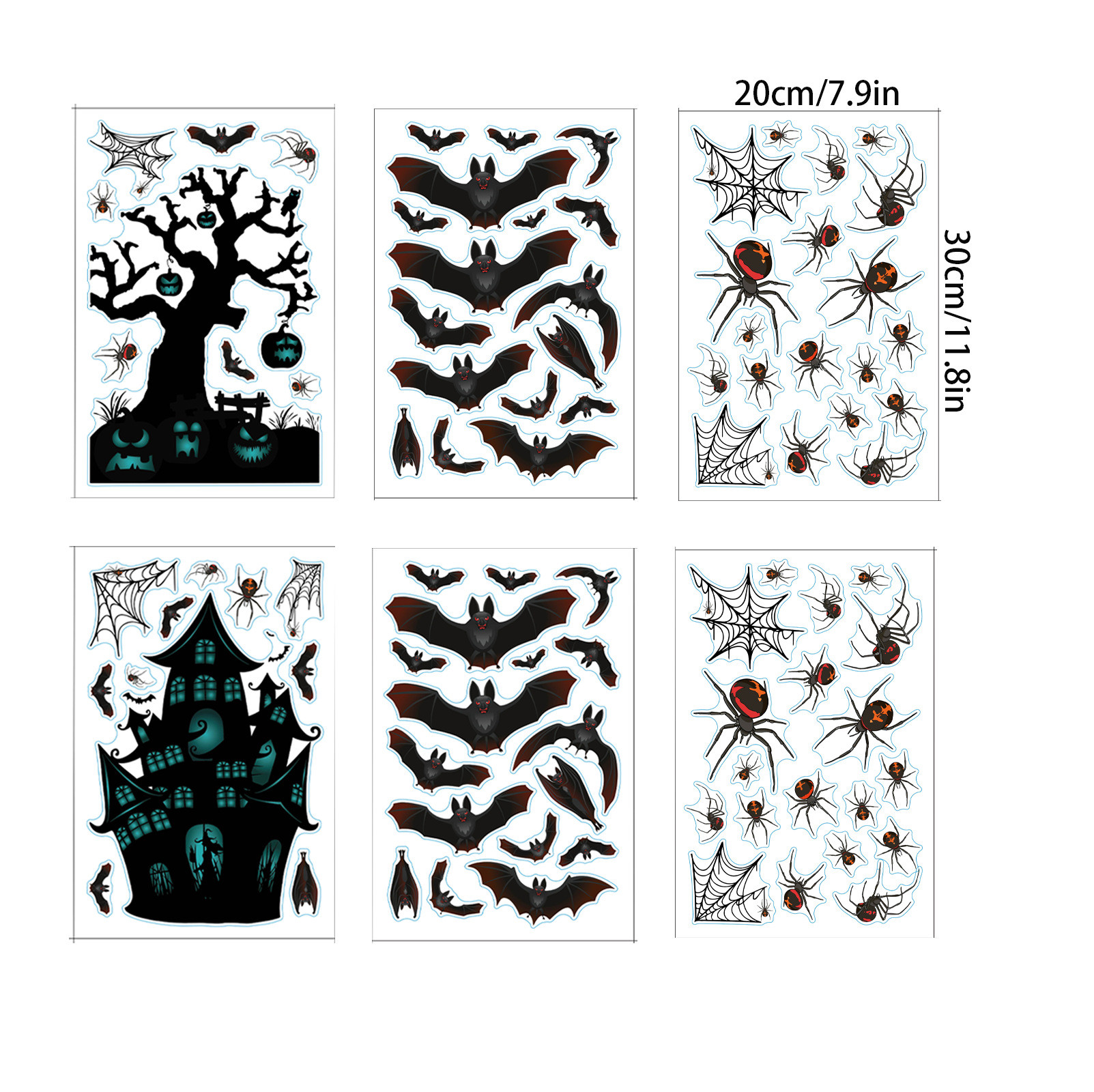 Home printing halloween static window sticker (m a set of 4