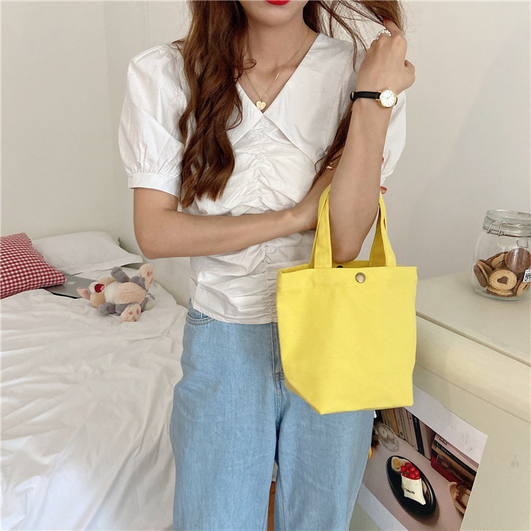 Handheld Canvas Bag Lunch Box Makeup