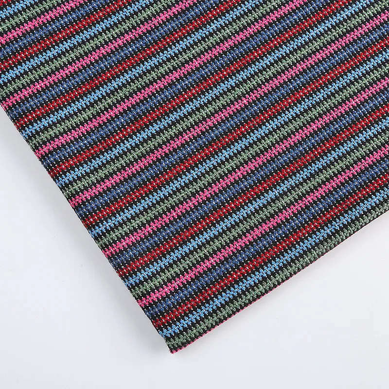 Coloured Stripe Coated Ethnic Fabric