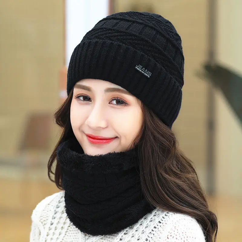 Men's and Women's Beanie and Scarf Keep Warm