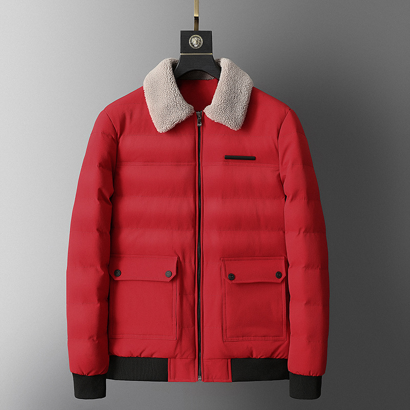 Men's Youth Fur Collar Warm Padded Coat