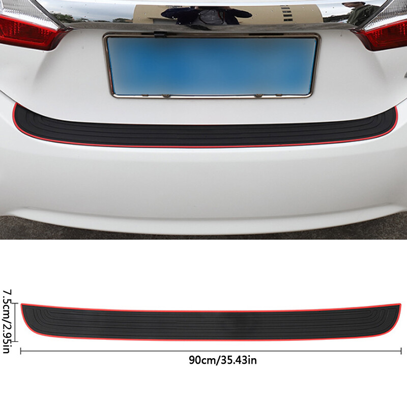 Car Rear Boot Bumper Sill Body Guard Protector Rubber Plate Trim Strip Cover UK.