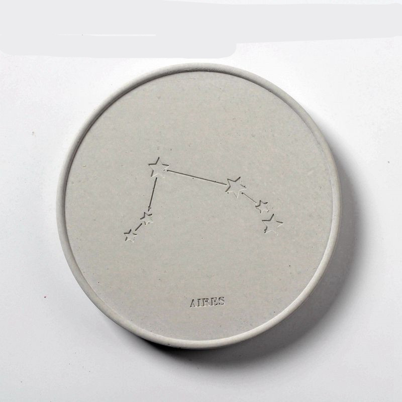 Title 3, Fair-faced Concrete Round Constellation Coaster...