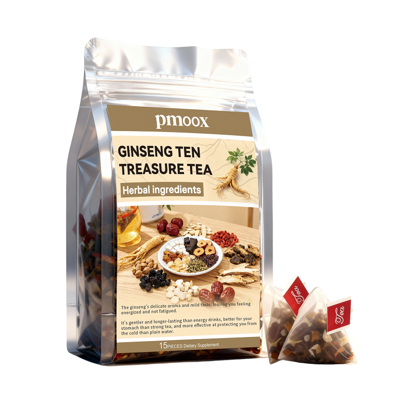 Ceai hrănitor complet de ginseng, pungă de 15 buc. Hrănește corpul cu ceai de corp blând pentru îngrijire zilnică