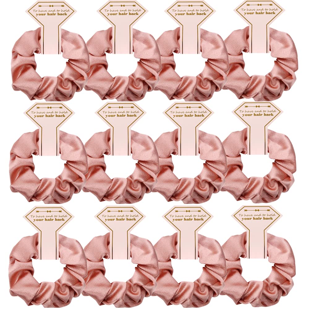 Laços de cabelo da dama de honra de cetim 8 PCS, Rose Scrunchies para presentes de proposta de dama de honra, favores de festa de despedida
