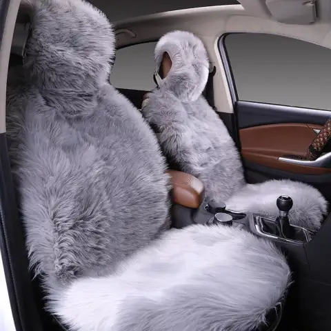 All-inclusive Car Seat Cover Plush Cushion Three-piece Universal Winter