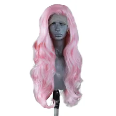 Wavy Lace Head Cover Europe And America - Pink - View 1