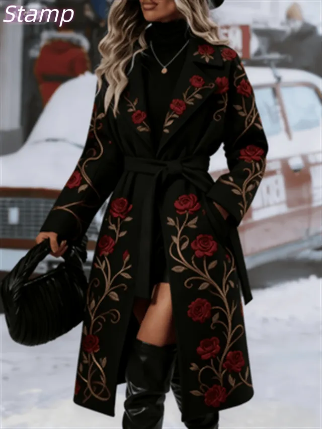 Fashionable Casual Long Coat Black6 - Shop at LoveMi