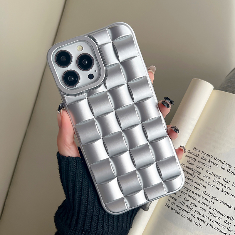 Women’s Fashion Woven Check Cell Phone Case