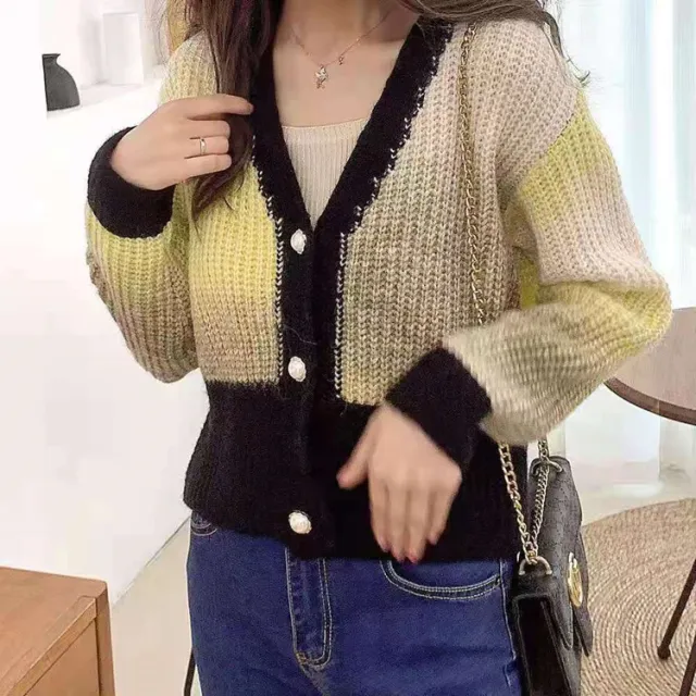 Thin Sweaters Short Slim Hanging And Dyeing Yellow - Shop at LoveMi