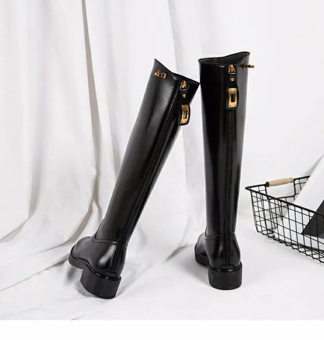 New Ladies Rider Black Long Boots Black - Shop at LoveMi
