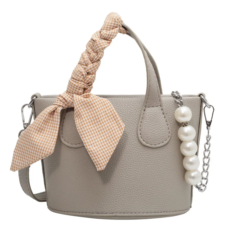 Candy-colored Bucket Bag Simple Cross-body - Red