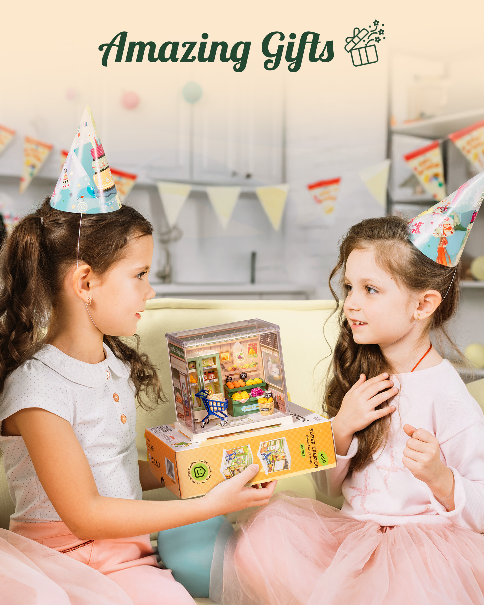 Rolife Super Creative DIY Plastic Mini House Set - 3D Puzzle With Dust Cover, Compatible With Mini Figures, Multiple Themes Available, Home Decor, Teen And Adult Gift