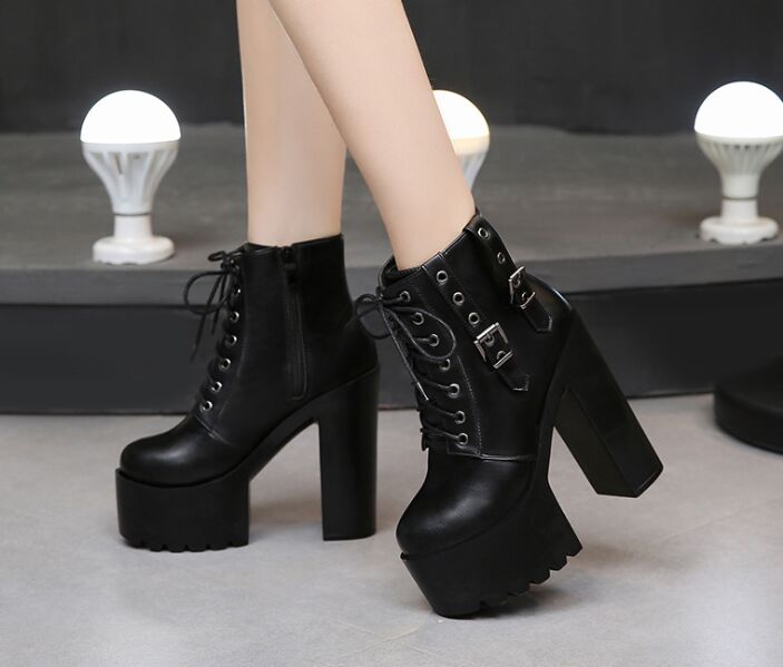 Title 2, Fall New Super High Platform Lace-up Womens Sh...