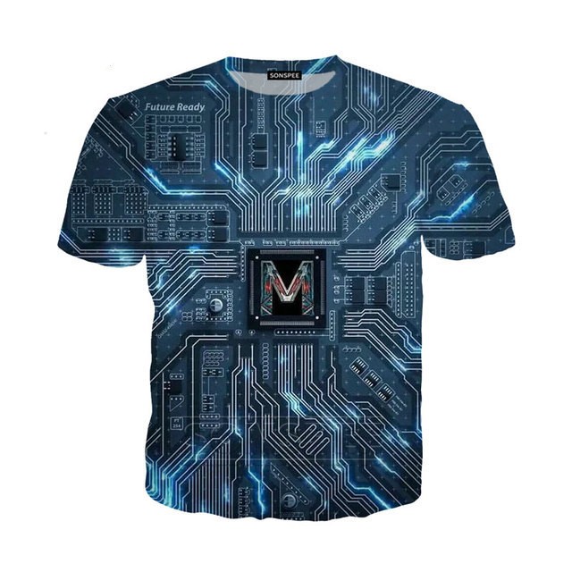 Title 6, Camiseta masculina com estampa digital 3D de pl...