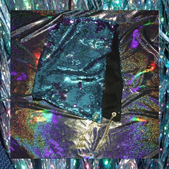 Mermaid Phantom Glitter Dark Gothic Big Hat Bungee Dee Hood Blue - Shop at LoveMi