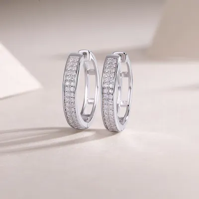 1Firefly Light - Moissanite S925 Sterling Silver Earrings With Platinum-plated Stud Earrings, Fashionable, Trendy And Affordable Diamond Jewelry Prohibit Tk Sales