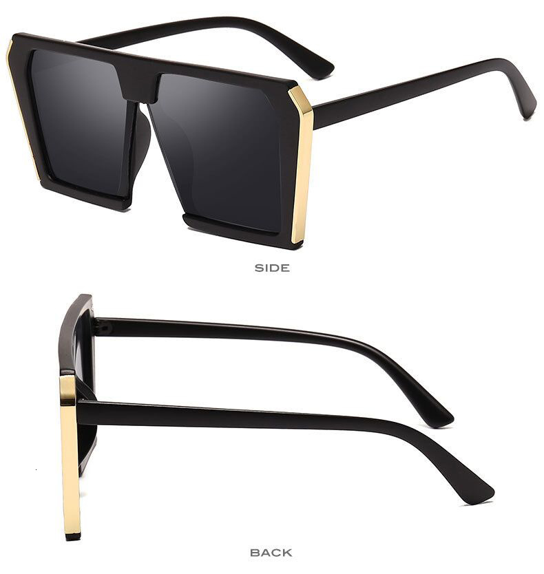 Fashion Metal Large Frame Women’s Sunglasses UV Protection