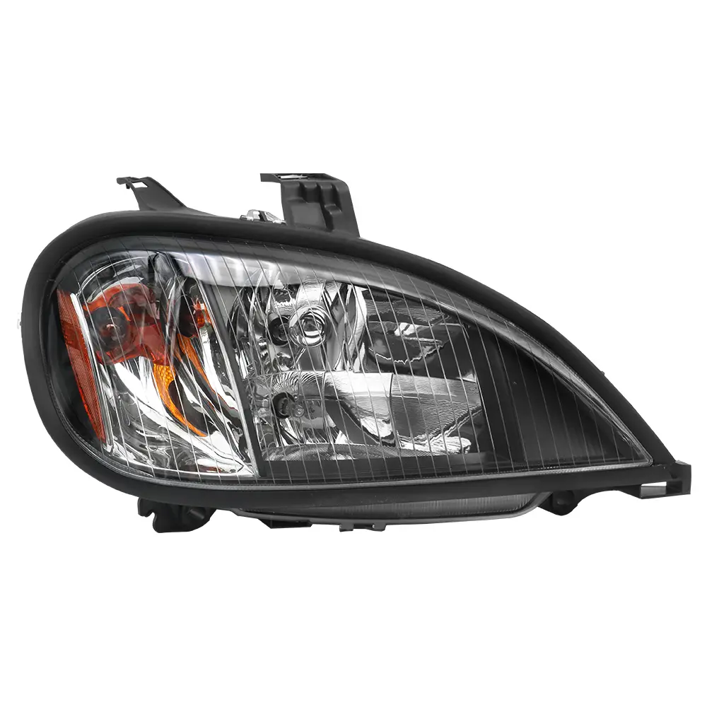 Black Halogen Headlights Assembly Compatible With Freightliner Columbia2004-2017 Passenger Side