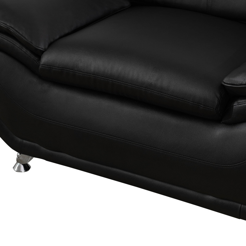 Pickup Only--Blue Flannel 8-Piece Living Room Sofa Set