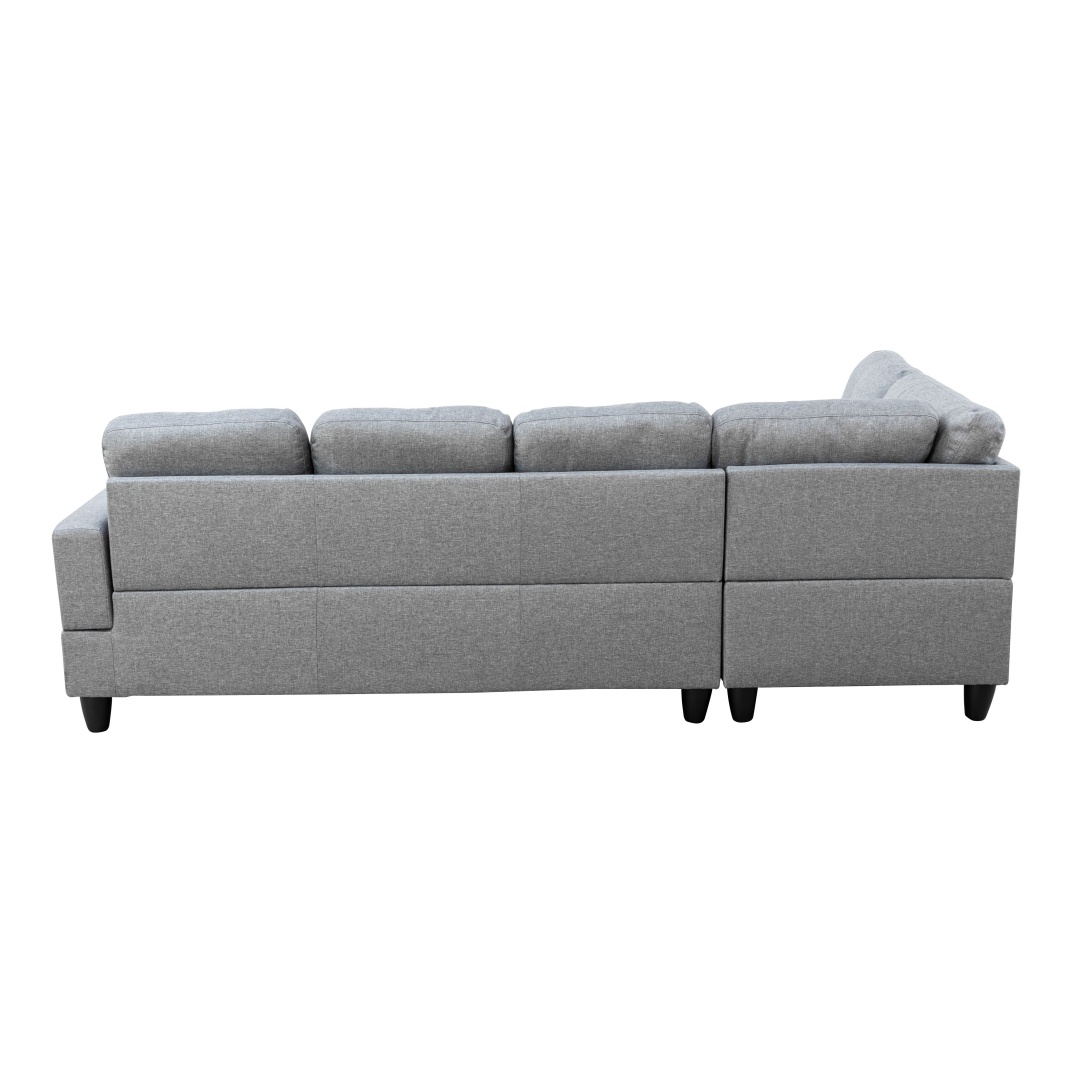 Pickup Only--Grey Linen 3-Piece Couch Living Room Sofa Set