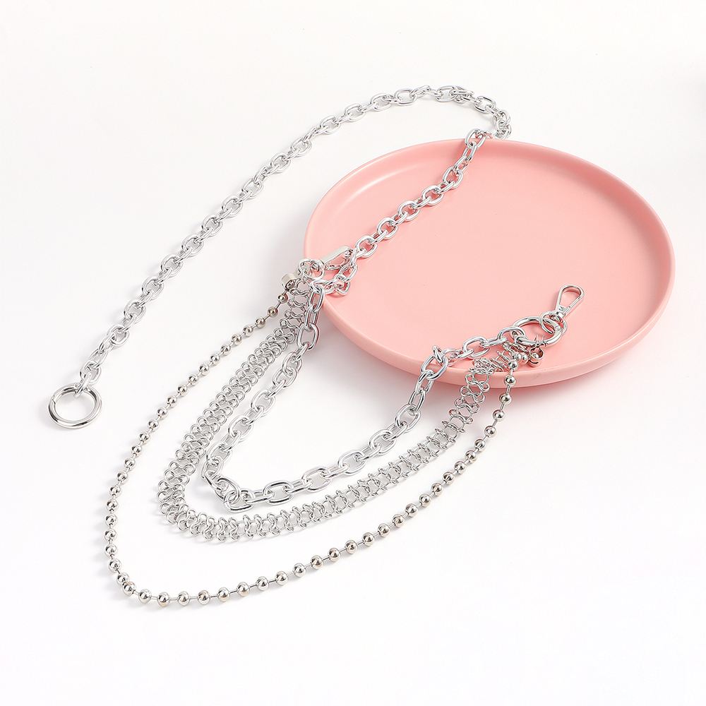 Men's And Women's Personality Fashion Multi-layer Metal Punk Waist Chain All-in-one Detachable Strap Dual-use Body Chain Hip Hop Chic Cool Chain