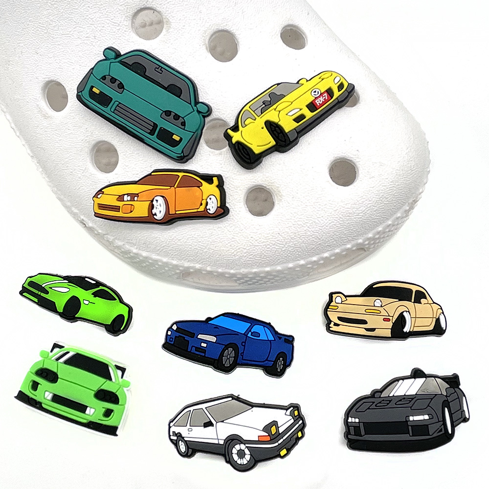 Title 4, Car Cartoon Soft Glue Hole Shoe Buckle Decorati...