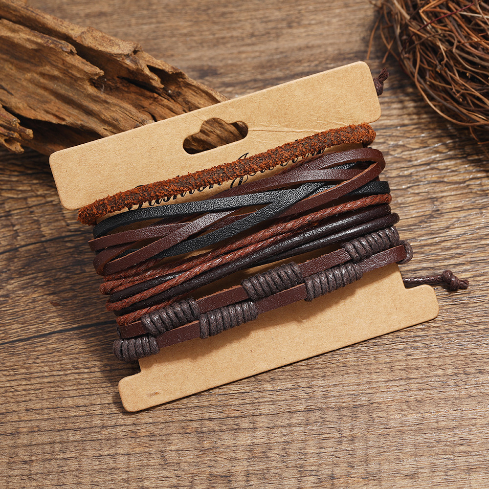 Cowhide Suit Men's Bracelet Men's And Women's Hand Rope