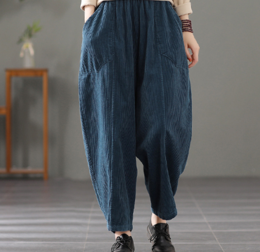 Title 3, Retro Corduroy Casual Harlan Trousers for Women...