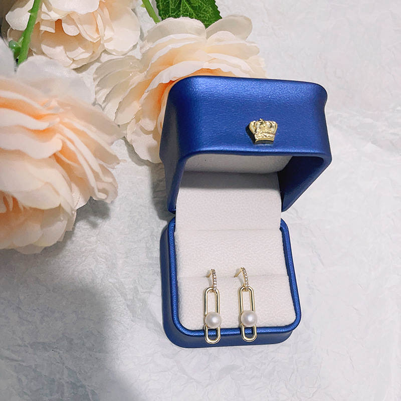 Women's Natural Freshwater Pearl Paper Clip Earrings