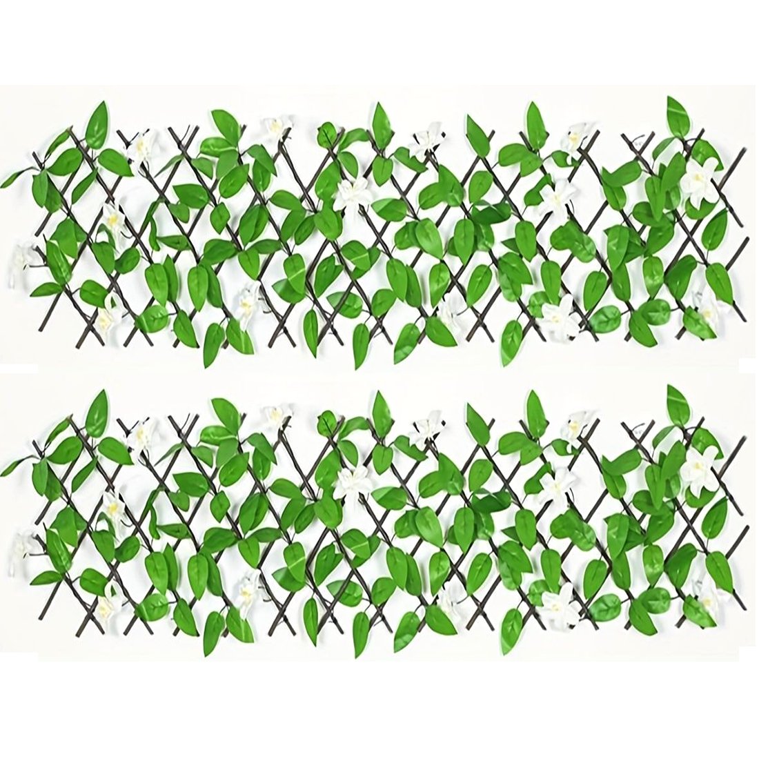 2Pcs 2M Roll Artificial Hedge Garden Fake Ivy Leaf Privacy Fence Screening Wall — image 6