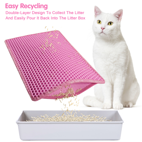 Double Layer Rice Shaped Cat Litter Pad