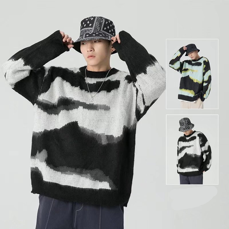 Hong Kong Style Loose Casual Sweater Trendy And Handsome Top
