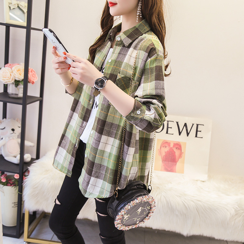 Title 8, Plaid Retro Shirt Jacket Design Sense Niche Tops