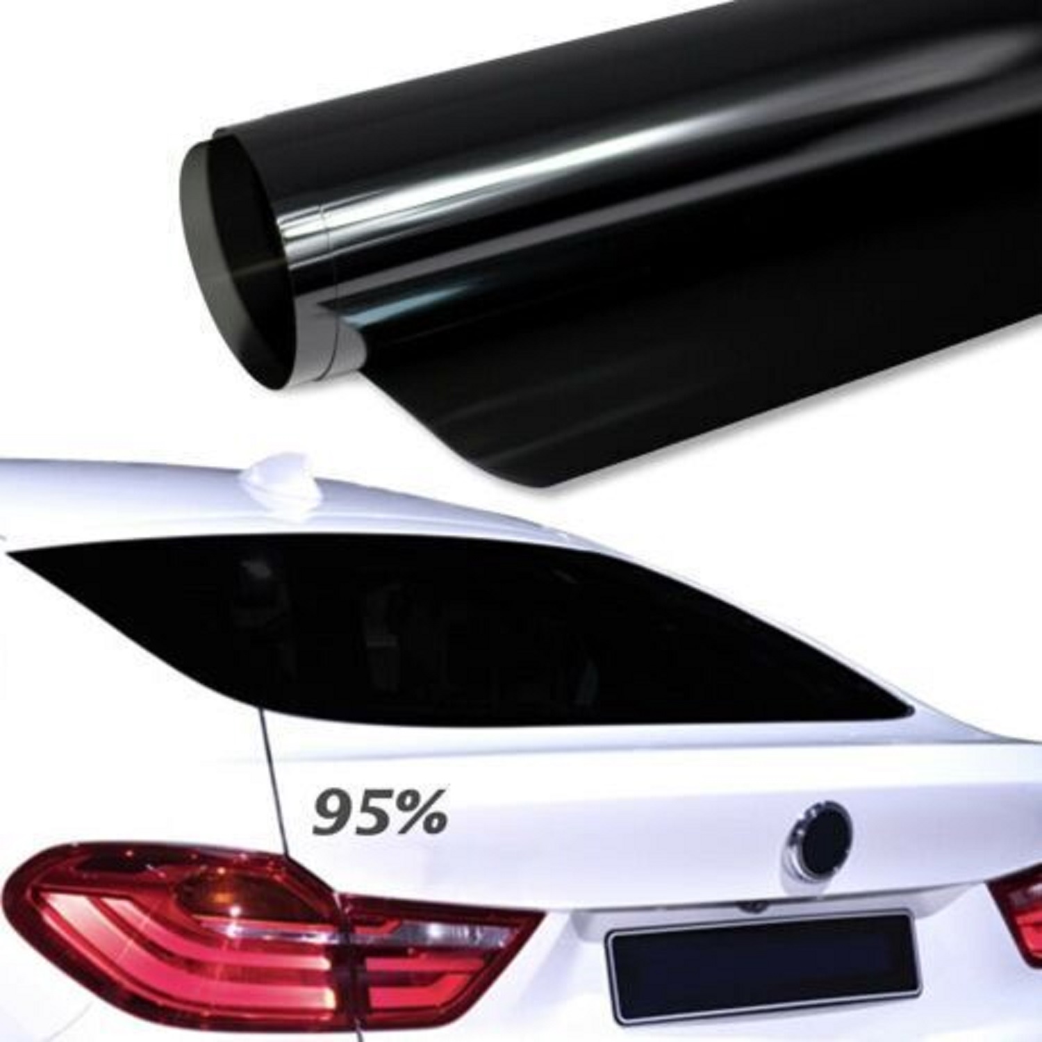 6M X 75CM CAR WINDOW TINT FILM KIT TINTING SUPER DARK BLACK LIMO IN TUBE