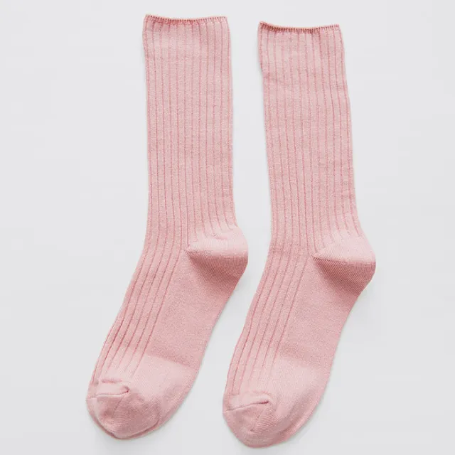 Vintage Forest Vertical Cotton College Style Socks Pink - Shop at LoveMi