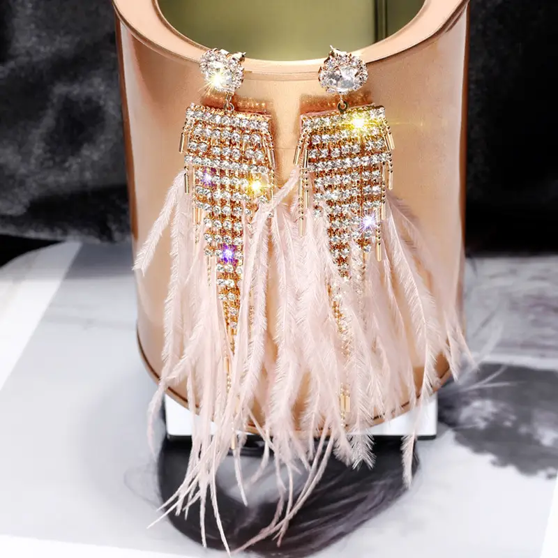 Feather Gold-plated Earrings