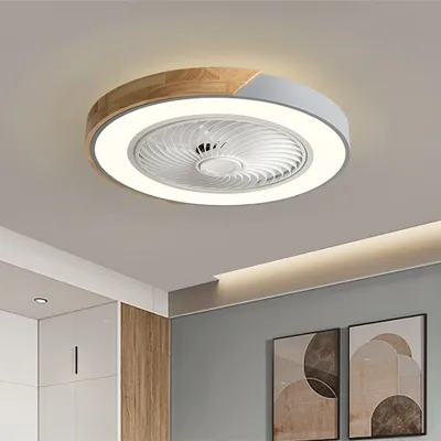 Rotating Air Guide Electric Hanging Fan Lamp