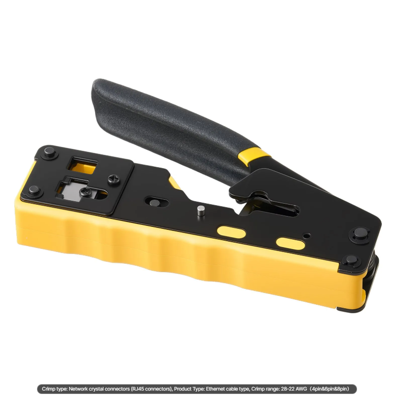 VEVOR Crimping Tool, RJ45-RJ11-RJ12 Ethernet Crimper, Crimp Tool Kit For 4-6-8-Pin Modular Plugs, With Mini Wire Stripper, 50 Connectors And 50 Boots, Replacement Blades, And Network Cable Tester — foto 9
